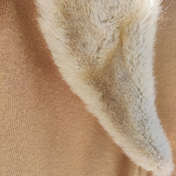 Faux furcollared and cuffs swing sweater - Picture 15 of 15